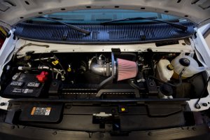 Ford E450 Performance Air Intake - K&N Engineering - 77 Metal Intake - `21-`22